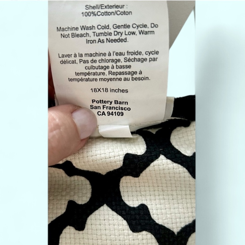New Set of 2 Cotton Pottery Barn Trellis Throw Pillow Covers - Picture 3 of 11